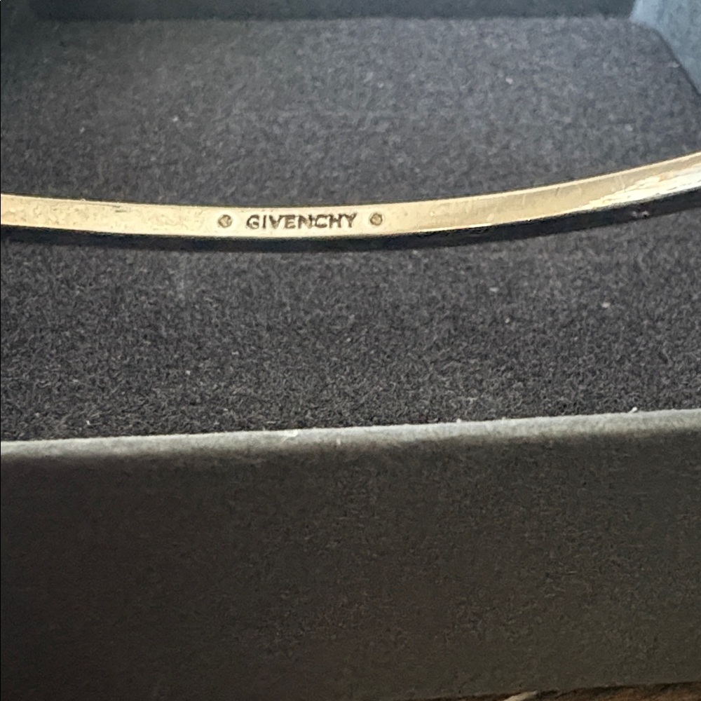 Silver Tone Givenchy Rhinestone Bangle Bracelet - image 3